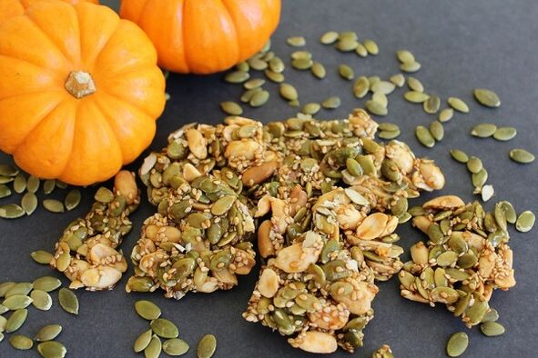 Pumpkin seeds to enhance with honey. 