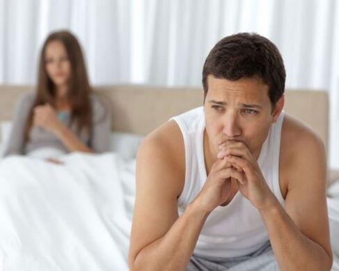 Weak potency in men.